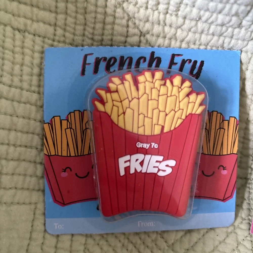 Exchange Cards, A Lot Of 8 Unicorn French Fries Rainbow (pencil Sharpeners)